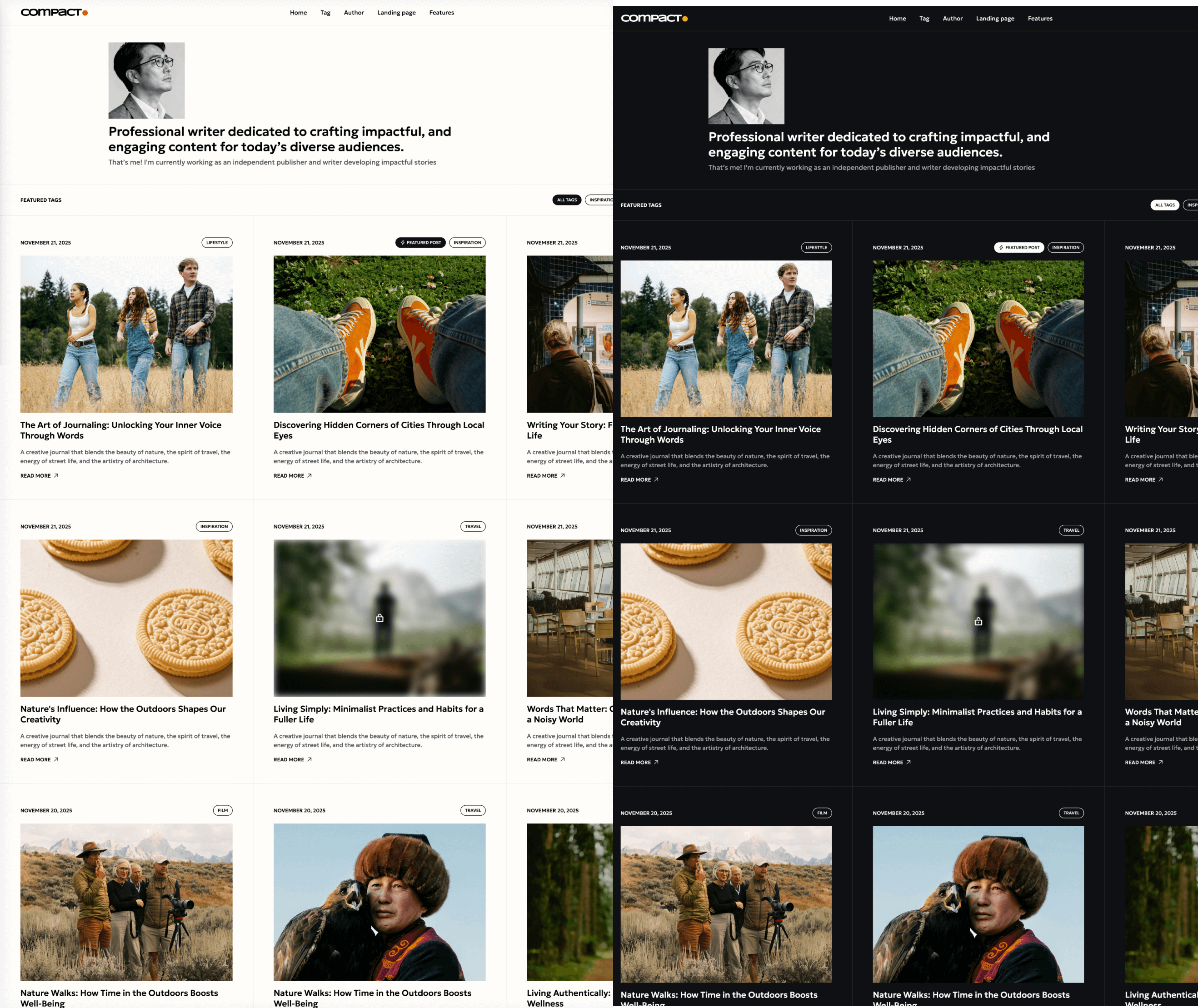 Compact — Blog & Magazine Ghost Theme