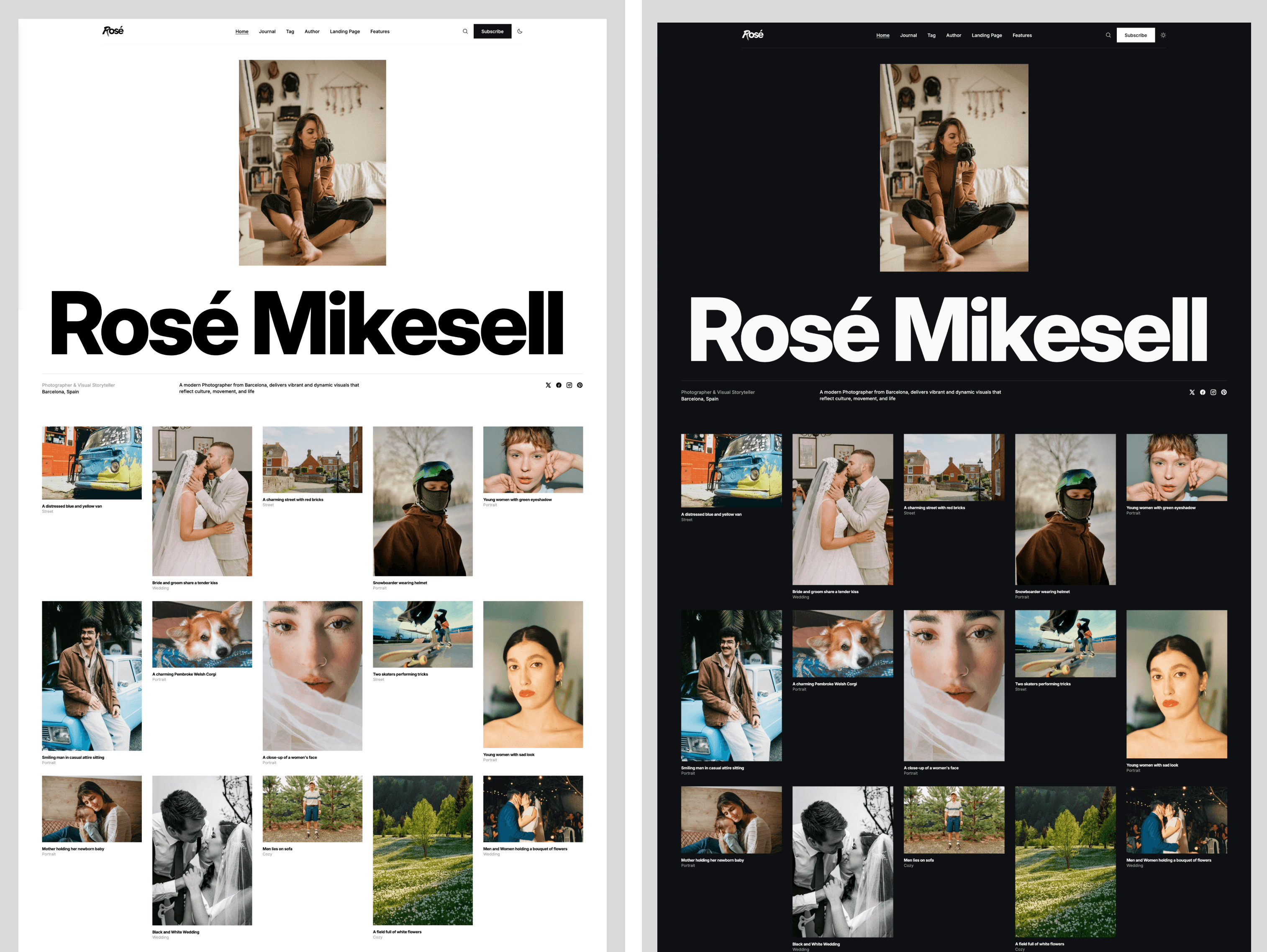 Rose - Photographer Ghost theme